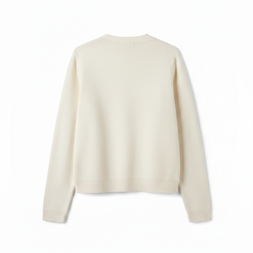 J. Crew Women's Cream Button-Up Cardigan - Picture 4 of 9